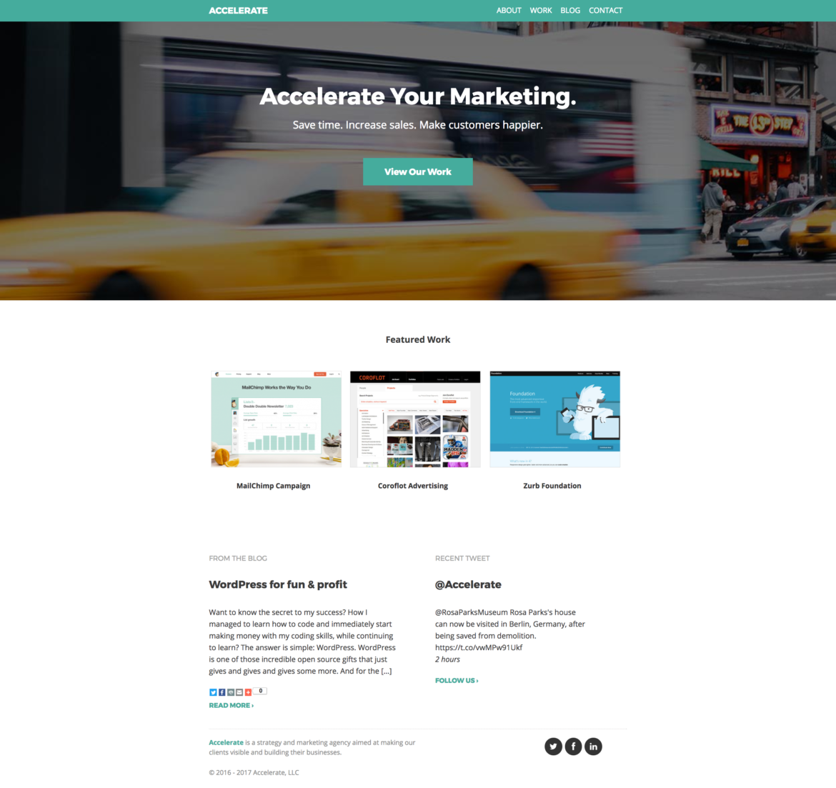 Accelerate home page